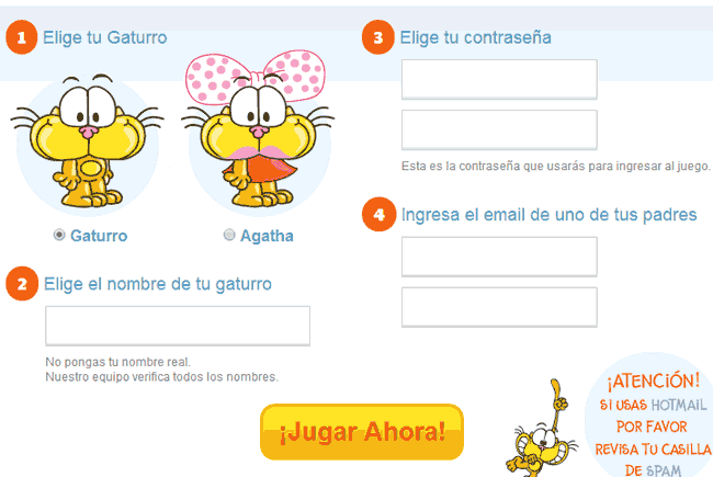 registro mundo gaturro