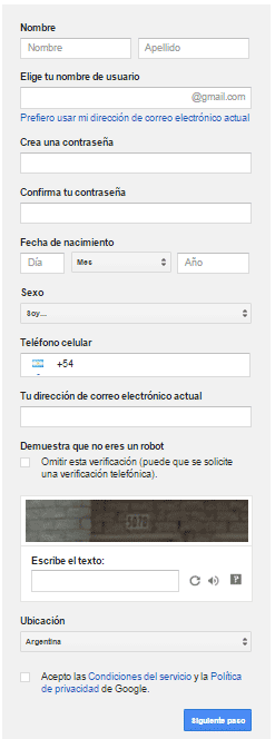formulario registro en google
